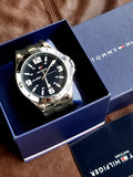 Buy Shop Tommy Hilfiger Drew Black Dial Black Rubber Strap Watch for Men - 1791062 USA Online