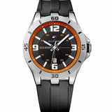 Buy Shop Tommy Hilfiger Drew Black Dial Black Rubber Strap Watch for Men - 1791064 USA Online