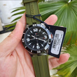 Buy Shop Tommy Hilfiger Drew Black Dial Green Rubber Strap Watch for Men - 1791065 USA Online