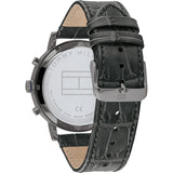 Buy Shop Tommy Hilfiger Evan Black Dial Black Leather Strap Watch for Men - 1710395 USA Online