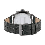 Buy Shop Tommy Hilfiger Evan Black Dial Black Leather Strap Watch for Men - 1710395 USA Online