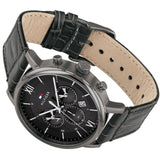 Buy Shop Tommy Hilfiger Evan Black Dial Black Leather Strap Watch for Men - 1710395 USA Online