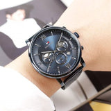 Buy Shop Tommy Hilfiger Evan Blue Dial Blue Mesh Bracelet Watch for Men - 1710397 USA Online