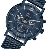 Buy Shop Tommy Hilfiger Evan Blue Dial Blue Mesh Bracelet Watch for Men - 1710397 USA Online