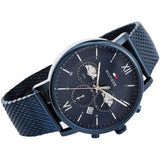 Buy Shop Tommy Hilfiger Evan Blue Dial Blue Mesh Bracelet Watch for Men - 1710397 USA Online