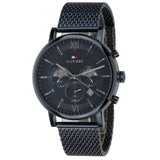 Buy Shop Tommy Hilfiger Evan Blue Dial Blue Mesh Bracelet Watch for Men - 1710397 USA Online