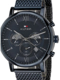 Buy Shop Tommy Hilfiger Evan Blue Dial Blue Mesh Bracelet Watch for Men - 1710397 USA Online
