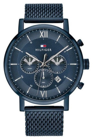 Buy Shop Tommy Hilfiger Evan Blue Dial Blue Mesh Bracelet Watch for Men - 1710397 USA Online