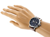 Buy Shop Tommy Hilfiger Evan Chronograph Blue Dial Brown Leather Strap Watch for Men - 1710393 USA Online