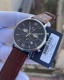 Buy Shop Tommy Hilfiger Evan Chronograph Blue Dial Brown Leather Strap Watch for Men - 1710393 USA Online