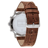 Buy Shop Tommy Hilfiger Evan Chronograph Blue Dial Brown Leather Strap Watch for Men - 1710393 USA Online