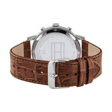 Buy Shop Tommy Hilfiger Evan Chronograph Blue Dial Brown Leather Strap Watch for Men - 1710393 USA Online