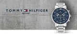 Buy Shop Tommy Hilfiger Evan Chronograph Blue Dial Silver Steel Strap Watch For Men - 1710409 USA Online
