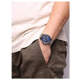 Buy Shop Tommy Hilfiger Evan Chronograph Blue Dial Silver Steel Strap Watch For Men - 1710409 USA Online