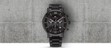 Buy Shop Tommy Hilfiger Evan Chronograph Quartz Black Dial Black Steel Strap Watch For Men - 1710410 USA Online