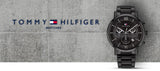 Buy Shop Tommy Hilfiger Evan Chronograph Quartz Black Dial Black Steel Strap Watch For Men - 1710410 USA Online