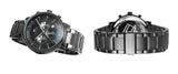 Buy Shop Tommy Hilfiger Evan Chronograph Quartz Black Dial Black Steel Strap Watch For Men - 1710410 USA Online