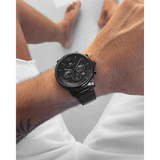 Buy Shop Tommy Hilfiger Evan Chronograph Quartz Black Dial Black Steel Strap Watch For Men - 1710410 USA Online