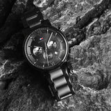Buy Shop Tommy Hilfiger Evan Chronograph Quartz Black Dial Black Steel Strap Watch For Men - 1710410 USA Online