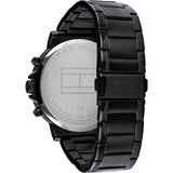 Buy Shop Tommy Hilfiger Evan Chronograph Quartz Black Dial Black Steel Strap Watch For Men - 1710410 USA Online