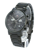 Buy Shop Tommy Hilfiger Evan Chronograph Quartz Black Dial Black Steel Strap Watch For Men - 1710410 USA Online