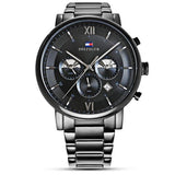 Buy Shop Tommy Hilfiger Evan Chronograph Quartz Black Dial Black Steel Strap Watch For Men - 1710410 USA Online