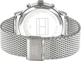 Buy Shop Tommy Hilfiger Evan Grey Dial Silver Mesh Bracelet Watch for Men - 1710396 USA Online