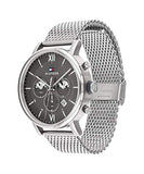 Buy Shop Tommy Hilfiger Evan Grey Dial Silver Mesh Bracelet Watch for Men - 1710396 USA Online