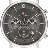 Buy Shop Tommy Hilfiger Evan Grey Dial Silver Mesh Bracelet Watch for Men - 1710396 USA Online