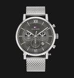 Buy Shop Tommy Hilfiger Evan Grey Dial Silver Mesh Bracelet Watch for Men - 1710396 USA Online