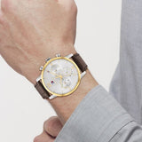 Buy Shop Tommy Hilfiger Evan White Dial Brown Leather Strap Watch for Men - 1710394 USA Online