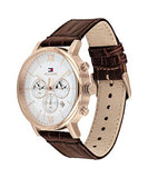 Buy Shop Tommy Hilfiger Evan White Dial Brown Leather Strap Watch for Men - 1710394 USA Online