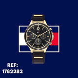 Buy Shop Tommy Hilfiger Eve Chronograph Quartz Black Dial Black Silicone Strap Watch For Women - 1782282 USA Online