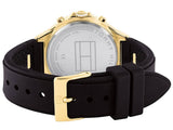 Buy Shop Tommy Hilfiger Eve Chronograph Quartz Black Dial Black Silicone Strap Watch For Women - 1782282 USA Online