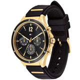 Buy Shop Tommy Hilfiger Eve Chronograph Quartz Black Dial Black Silicone Strap Watch For Women - 1782282 USA Online
