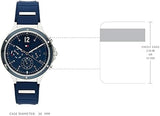 Buy Shop Tommy Hilfiger Eve Chronograph Quartz Blue Dial Blue Rubber Strap Watch For Women - 1782281 USA Online