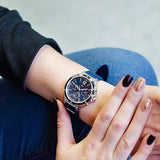 Buy Shop Tommy Hilfiger Eve Chronograph Quartz Blue Dial Blue Rubber Strap Watch For Women - 1782281 USA Online