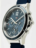 Buy Shop Tommy Hilfiger Eve Chronograph Quartz Blue Dial Blue Rubber Strap Watch For Women - 1782281 USA Online