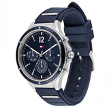 Buy Shop Tommy Hilfiger Eve Chronograph Quartz Blue Dial Blue Rubber Strap Watch For Women - 1782281 USA Online