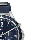 Buy Shop Tommy Hilfiger Eve Chronograph Quartz Blue Dial Blue Rubber Strap Watch For Women - 1782281 USA Online