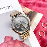 Buy Shop Tommy Hilfiger Eve Chronograph Quartz Grey Dial Rose Gold Steel Strap Watch For Women - 1782277 USA Online