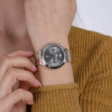 Buy Shop Tommy Hilfiger Eve Chronograph Quartz Grey Dial Rose Gold Steel Strap Watch For Women - 1782277 USA Online