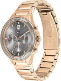 Buy Shop Tommy Hilfiger Eve Chronograph Quartz Grey Dial Rose Gold Steel Strap Watch For Women - 1782277 USA Online
