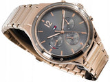Buy Shop Tommy Hilfiger Eve Chronograph Quartz Grey Dial Rose Gold Steel Strap Watch For Women - 1782277 USA Online