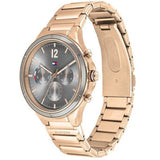 Buy Shop Tommy Hilfiger Eve Chronograph Quartz Grey Dial Rose Gold Steel Strap Watch For Women - 1782277 USA Online