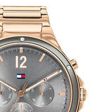Buy Shop Tommy Hilfiger Eve Chronograph Quartz Grey Dial Rose Gold Steel Strap Watch For Women - 1782277 USA Online