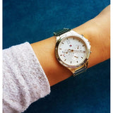 Buy Shop Tommy Hilfiger Eve Chronograph Quartz White Dial Gold Steel Strap Watch For Women - 1782278 USA Online