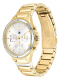 Buy Shop Tommy Hilfiger Eve Chronograph Quartz White Dial Gold Steel Strap Watch For Women - 1782278 USA Online