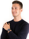 Buy Shop Tommy Hilfiger Gavin Blue Dial Blue Leather Strap Watch for Men - 1791468 USA Online