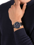 Buy Shop Tommy Hilfiger Gavin Blue Dial Blue Leather Strap Watch for Men - 1791468 USA Online